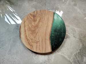 Ensemble de sous-verres classiques rustiques Surface lisse en bois d'acacia ou de manguier massif Finition écologique Sous-verres en pierre - Product Image 5