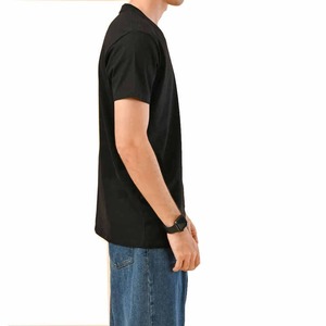 เสื้อยืดผ้าฝ้าย100% ทรงโอเวอร์ไซส์สำหรับผู้ชายพิมพ์โลโก้ตามสั่งผ้าถักในทุกสีปรับแต่งได้ - Product Image 2