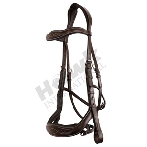 Brida de Cuero de Caballo de Primera Calidad al por Mayor, con Costuras Decorativas y Acolchado Suave, Color Marrón, para Montar a Caballo a un Precio Accesible - Product Image 1