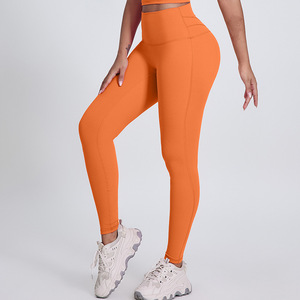 High Waist Gym Tights Yoga Pants Women's Butt Lifting Workout Deep V Back Fitness <b>Leggings</b> Scrunch butt <b>leggings</b> for women - Product Image 4