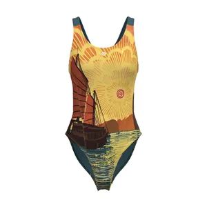 Traje de baño vintage para mujer con parte inferior tipo bandeau y detalles de diamantes - Product Image 3