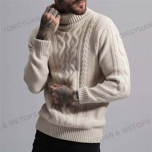 Người Đàn Ông Cao Cổ Áo Len Thanh Lịch Ấm Áp Áo Thun Mùa Đông Hàng Dệt kim Thời Trang Mềm Mỏng Phù Hợp Với Giản Dị Dài Tay Áo Phong Cách Thoáng Khí - Product Image 5