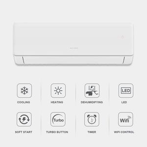 Aire acondicionado Gree económico para sistema de aire acondicionado inverter de pared con enfriamiento rápido de 12-21k BTU, clase A+, eficiencia energética, garantía de 5 años - Product Image 5