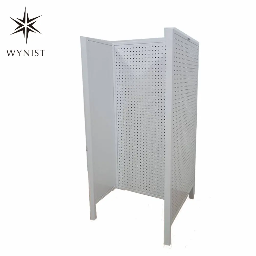 Global Boutique Garment Store Shop Display Fitting Wire Mesh Metal Grid Display Fixture With Hook Hanging