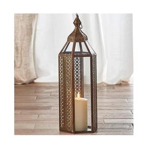 <b>Glass</b> And Metal Black Color Hanging Lantern <b>Set</b> <b>Of</b> Three Different Size Lantern For Home And Wedding Decor - Product Image 5