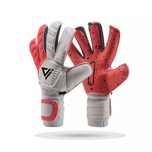 Gants de gardien de but professionnels en latex allemand 4 mm, coupe négative, sangle de poignet réglable, légers, couleurs personnalisées, logo personnalisé, unisexe - Product Image 1