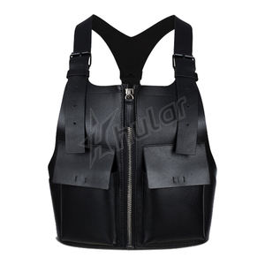 Chaleco de cuero personalizable de estilo Vintage para hombre, chaleco con patrón de camuflaje, ropa de calle, chaleco para uso exterior, colores personalizados - Product Image 1