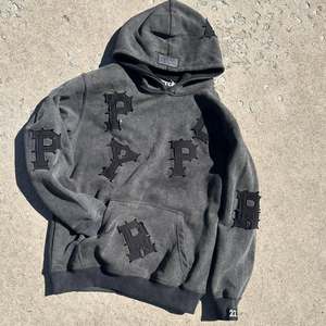 Custom Heavyweight Cotton Embroidered <b>Patches</b> Hoodie Sets Custom Oversized Vintage Wash Hoodie and Sweatpants for Men - Product Image 2