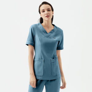 Gommage d'infirmière unisexe avec logo personnalisé uniforme d'hôpital vêtements médicaux à manches courtes pour femmes sous gommage vêtements médicaux - Product Image 1