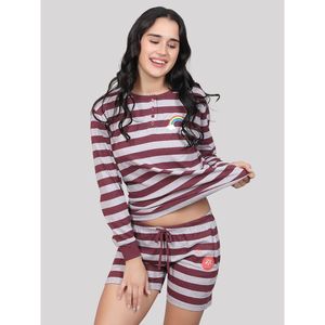 Evolove Women's Super Soft 100% Cotton Knitted Shorts Set Round Neck Full Sleeves <b>Tshirt</b> with Pockets Comfortable - Product Image 2