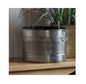 Bac à plantes de jardin galvanisé ovale robuste pour les applications polyvalentes de jardinage et de décoration intérieure - Product Image 5