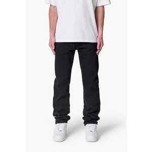 Denim brut 100% coton, coupe décontractée, sanforisé, noir délavé - Product Image 5