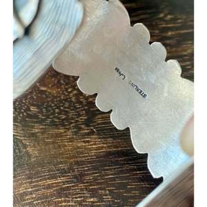 Vintage Lorenzo Juan Sterling <b>Silver</b> <b>Feather</b> Cuff <b>Bracelet</b> - Product Image 6
