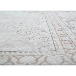 พรมขนสัตว์ถักมือสไตล์วินเทจ สีเบจและสีน้ำตาล ลายเหรียญสี่เหลี่ยมผืนผ้า ลวดลายนามธรรม สำหรับห้องนั่งเล่นหรือทางเดินในบ้าน รุ่น Pae-1661 - Product Image 3