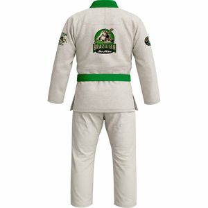 Kimono personalizado 100% algodón 360g Jiu-jitsu Gi BJJ Gi, competición de entrenamiento de artes marciales, uniforme de Karate, logotipo frontal de secado rápido - Product Image 3