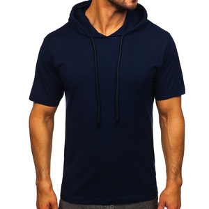 Nueva camiseta de gimnasio con capucha para hombre Camiseta de moda de color personalizado azul marino transpirable con OEM WS INTERNATIONAL - Product Image 1
