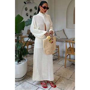 Robe en tricot ajouré 2854, vêtements de loisirs respirants - Product Image 5
