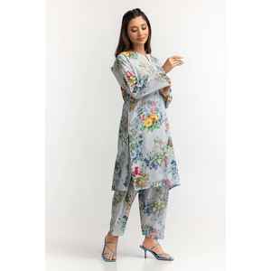 Conjunto de Camisa y Pantalón Dobby con Estampado Digital y Decoración de Botones IPS-24-16 - Product Image 2