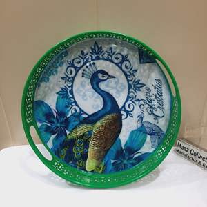 ถาดเสิร์ฟโลหะพิมพ์ลายทำด้วยมือปรับแต่งแบรนด์ของคุณด้วยถาดของที่ระลึกของผู้ผลิตอินเดีย - Product Image 2