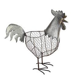 Support de panier à oeufs en forme de poulet, panier à fruits en fer forgé, panier à ustensiles de cuisine, panier de comptoir, panier de ferme - Product Image 3