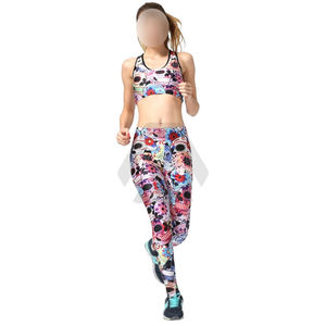 Sublimación de impresión clásica de calidad superior nuevo estilo transpirable mujeres Fitness Wear sujetador y Leggy Yoga Set POR INCREÍBLES INDUSTRIAS - Product Image 4