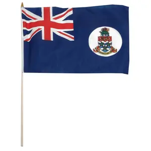 Custom printing Cayman islands national Hand held Flag
