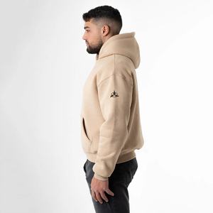 เสื้อฮู้ดโอเวอร์ไซส์ของผู้ชายสีทึบผ้าฝ้าย100% ปรับแต่งโลโก้ได้พิมพ์ดิจิตอลอุปกรณ์สำหรับฤดูหนาวกำหนดได้ - Product Image 1