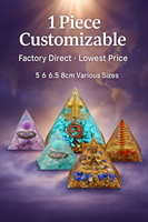 OEM Anpassbare 60 Stück 5cm Polierte Orgon-Kristallpyramiden Spirituelle Energieheilung Meditation Geschenk Direktlieferant Weihnachten