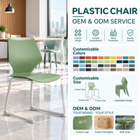 Chaise en plastique empilable de haute qualité, design contemporain, multicolores, pour la maison, l'école, le bureau, la formation, fabrication chinoise