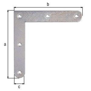Eckwinkel L.120x120mm B.20mm S.2mm <b>Brackets</b>-VPE 20 - Product Image 3