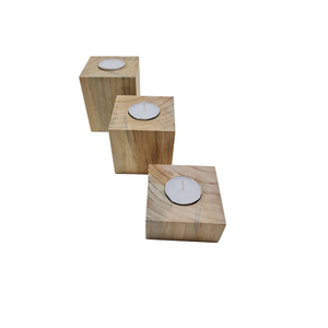 Soporte de palillo de vela grabado a mano de calidad Superior decoración de boda y hogar portavelas de madera decorativas votivas - Product Image 1