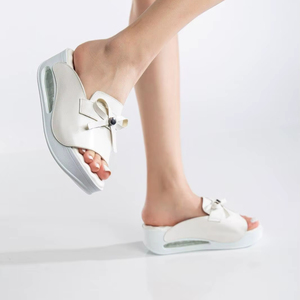 Ribbon Detailed <b>Orthopedic</b> Sole Women's <b>Slippers</b> Model - Product Image 1