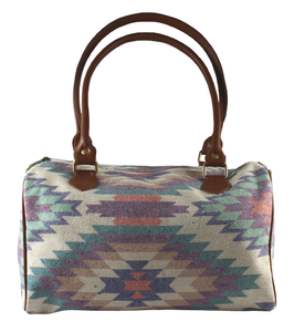 Bolso de algodón tejido estilo señora hecho a mano y bolso cosido de moda y elegante hecho de algodón tejido estampado Dhurry Kelim - Product Image 1