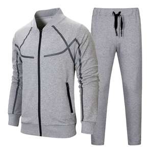 Chándal con cremallera Unisex Popular personalizado, chándal de poliéster/algodón 300 GSM, entrenamiento de jogging resistente al agua - Product Image 2