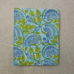 Tissu de coton imprimé bloc à la main vert mousse, robe de couture à imprimé floral vert, vêtements pour femmes, rideau en tissu matelassé, serviettes de table - Product Image 3
