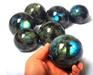 Esfera de labradorita Natural, bola de cristal de cuarzo, ornamento curativo, espécimen, mejor calidad, gran oferta - Product Image 2