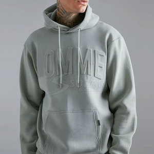 เสื้อมีฮู้ดลายนูนสำหรับผู้ชายเสื้อมีฮู้ดลายนูนดีไซน์แบบธรรมดาสำหรับฤดูหนาวโลโก้ตามสั่ง - Product Image 3