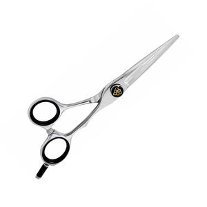 Ciseaux de coupe de cheveux de barbier lame tranchante droite VG10 ciseaux de coupe de cheveux de bébé avec repose-doigt réglable et anneau en caoutchouc - Product Image 2