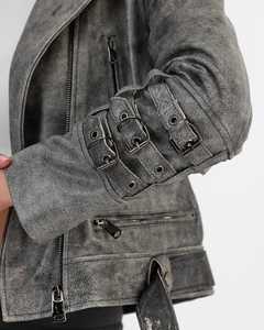 Best Quality <b>Genuine</b> Sheepskin Men's Winter Bomber Jacket Vintage Style Waterproof Windproof Front Logo Position - Product Image 2