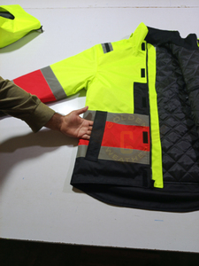 Chaqueta de Trabajo de Seguridad Industrial de Lona Larga, Transpirable, Reflectante, Resistente al Viento, para Hombres Trabajadores, Venta al Por Mayor - Product Image 4