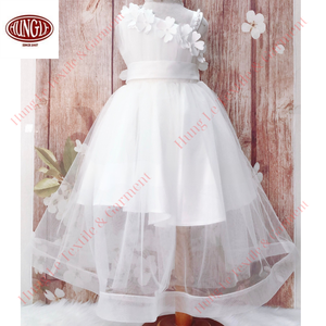 Vestido Formal de princesa de flores con tutú grande para niñas, temporada de invierno, cuello redondo, manga abullonada, tela de gasa, patrón Floral, diseño ODM - Product Image 3
