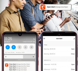 AGSHOME Ouvre-<span class=keywords><strong>porte</strong></span> <span class=keywords><strong>de</strong></span> <span class=keywords><strong>garage</strong></span> intelligent moderne, télécommande universelle WiFi, compatibilité Alexa et Google Home, garantie 1 an - Product Image 5