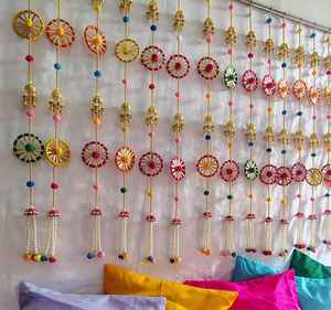 Cadena de pompón Kaleera mexicana para boda india Mehndi Party Fiesta Festival decoración colorida cabina de fotos decoración de fondo - Product Image 3