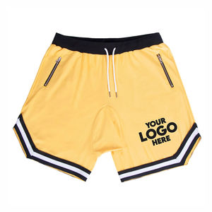 Shorts de gym à double pont pour hommes Shorts pour hommes en gros Motif solide Baseball Design Respirant Sport Mesh Softball Print shorts pour hommes - Product Image 3