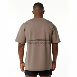 Short décontracté surdimensionné de sport de forme physique de couleur unie de logo personnalisé très vendu 100% coton respirant séchage rapide Gym Fitness - Product Image 3