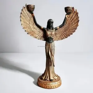 Isis tanrıça heykeli antik mısır ev dekor Modern ev lüks aksesuarları raf Mantel otel restoran dekorasyon