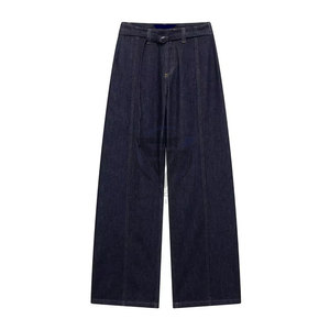 Ensemble 2 pièces en jean personnalisé pour femme – Veste cargo respirante en spandex/coton et jean taille haute – Tenue décontractée toutes saisons - Product Image 4