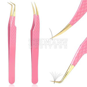 Pince à épiler ergonomique en acier inoxydable de haute qualité, outil professionnel pour les extensions de cils, pour salon, spa et usage domestique - Product Image 1