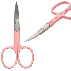 ANAAIF, las mejores tijeras de manicura rosa para uñas, tijeras para cutículas de alta calidad, hoja afilada curvada de acero inoxidable para herramientas de corte de uñas - Product Image 1