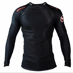 2026 Men Sublimation <b>Printed</b> Polyester/Nylon Breathable UPF50+ Quick Dry Bjj Rash Guard Gym <b>Surfing</b> Diving Compression Short - Product Image 1